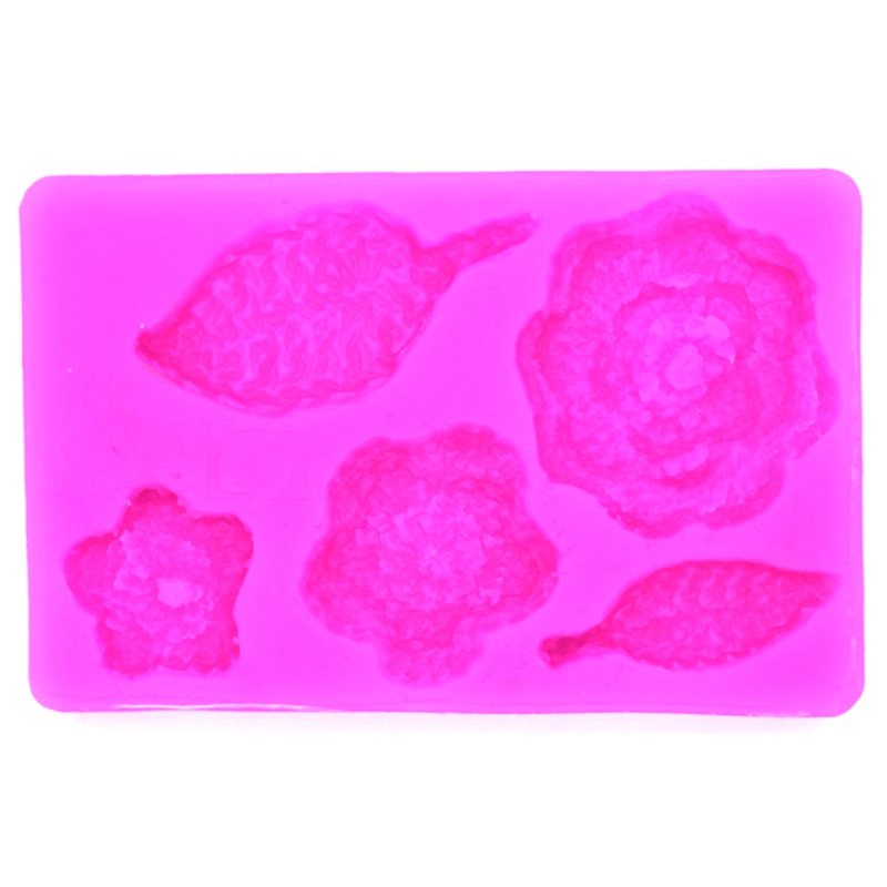 Crochet Flower And Leaf Sugarcraft Mold