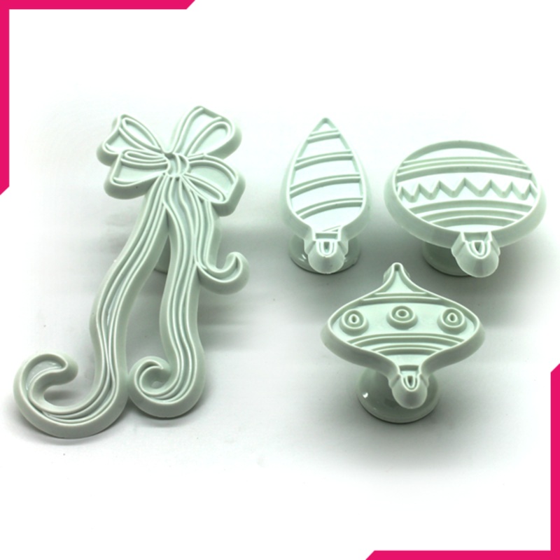 Fondant Embosser Cutter Mix Shapes 4 Pcs