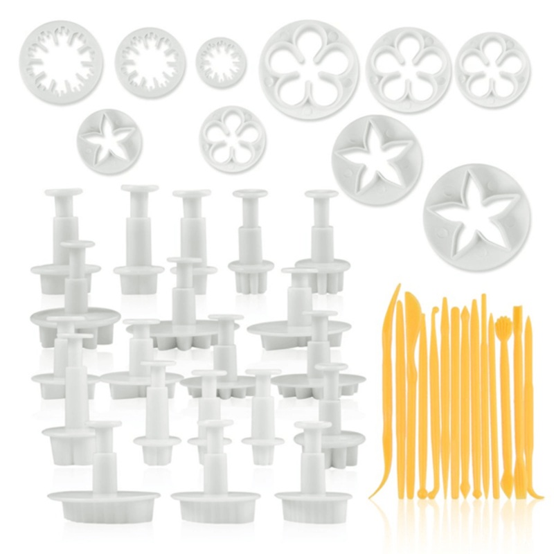 Fondant Plunge Cake Decorating Cutter Set 44 Pcs Set