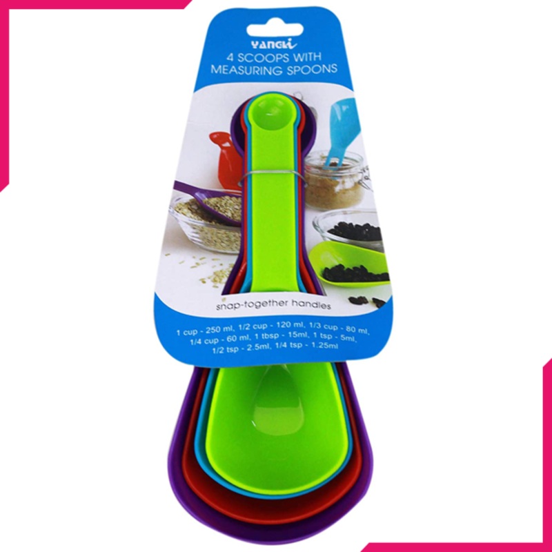 Set of 4 Scoops with Measuring Spoons