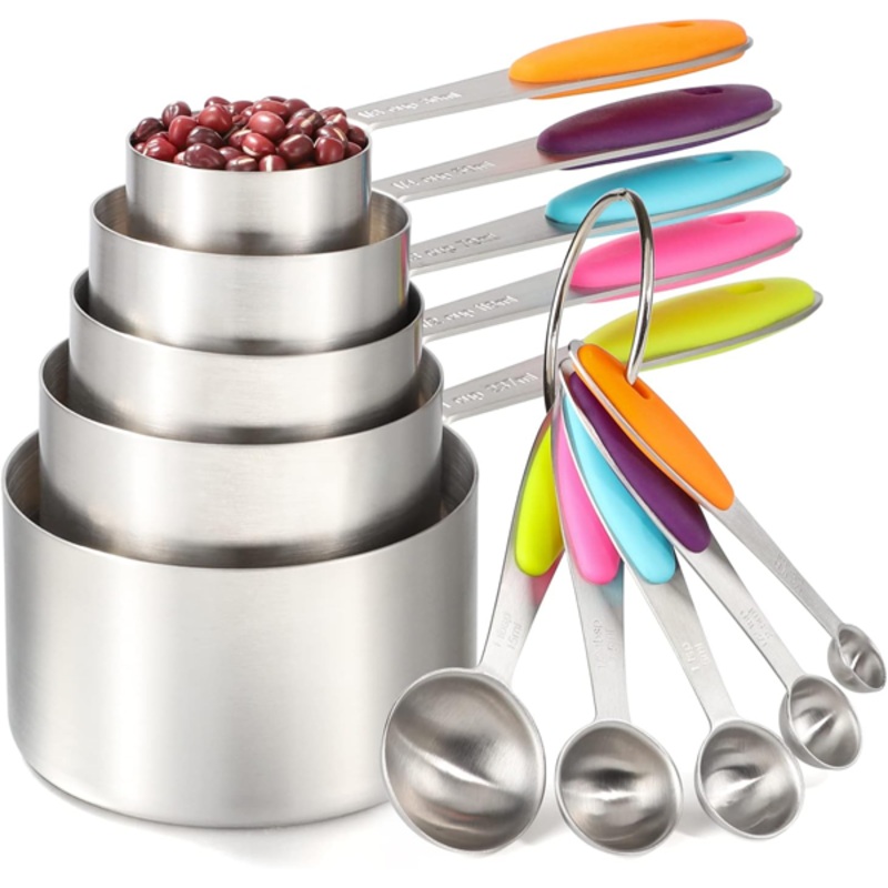 Steel Measuring Cups & Spoons Set