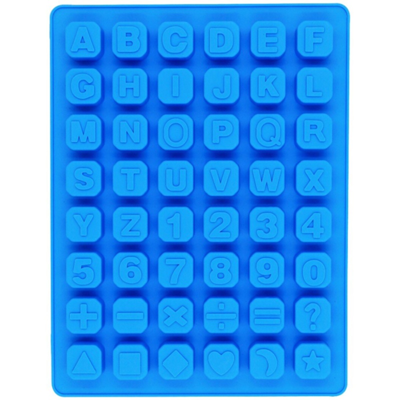 48 Cavity Alphabet Letter Number Math Sign Silicone Mold
