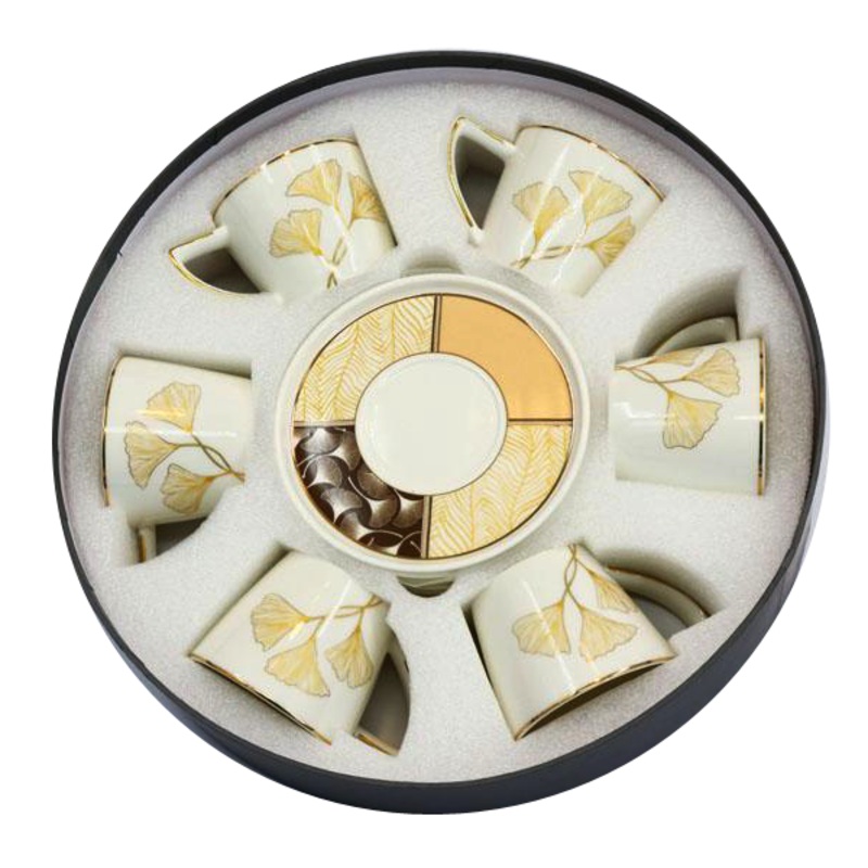 Angela Cup & Saucer Set - Golden Flower