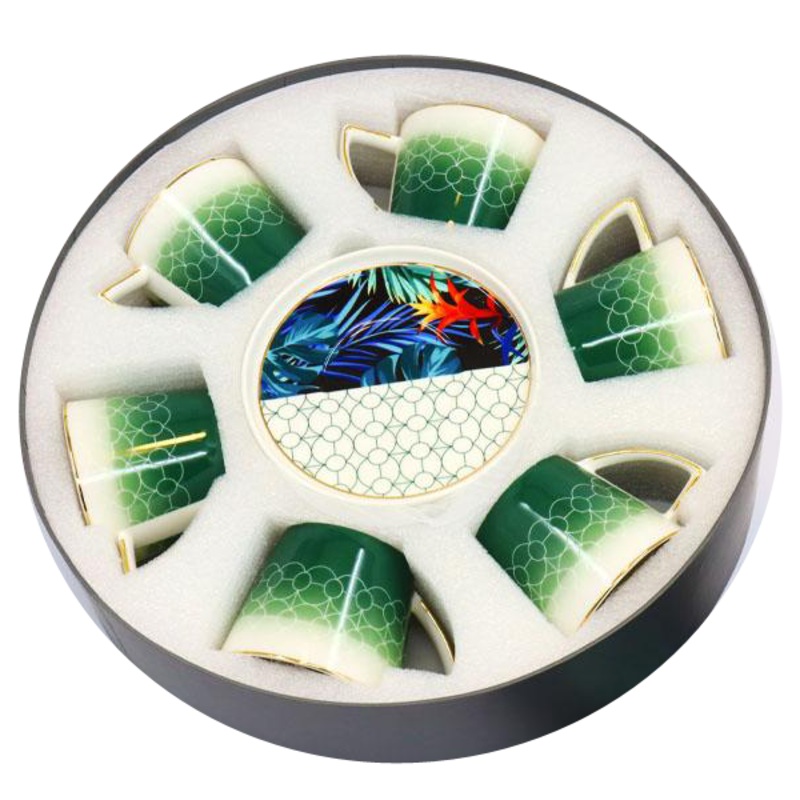 Angela Cup & Saucer Set - Green Floral
