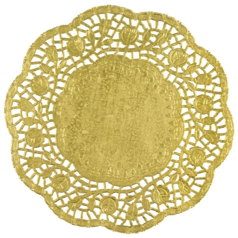 Doilies Baking Paper Mat Golden 4.5" 11.4cm