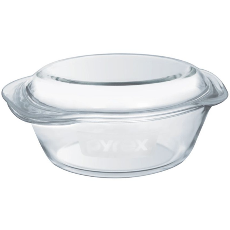 Pyrex Round  Borosilicate Glass Casserole