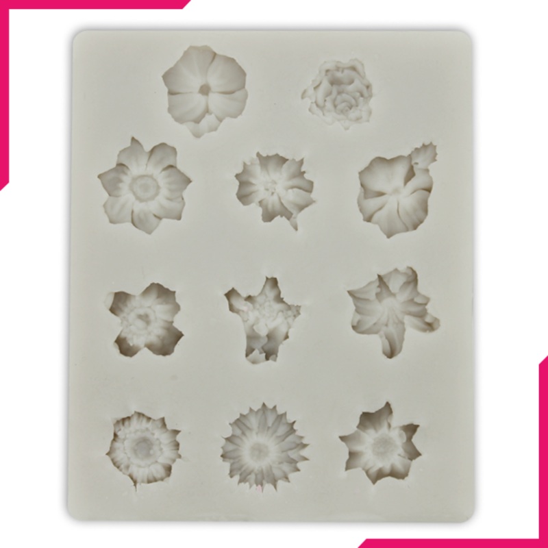 Silicone Fondant Mold 11 Flowers