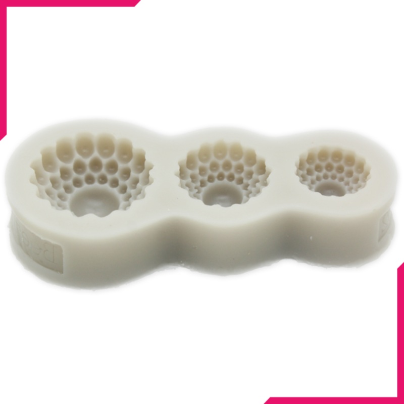 Silicone Fondant Mold 3 Cavity Pearls