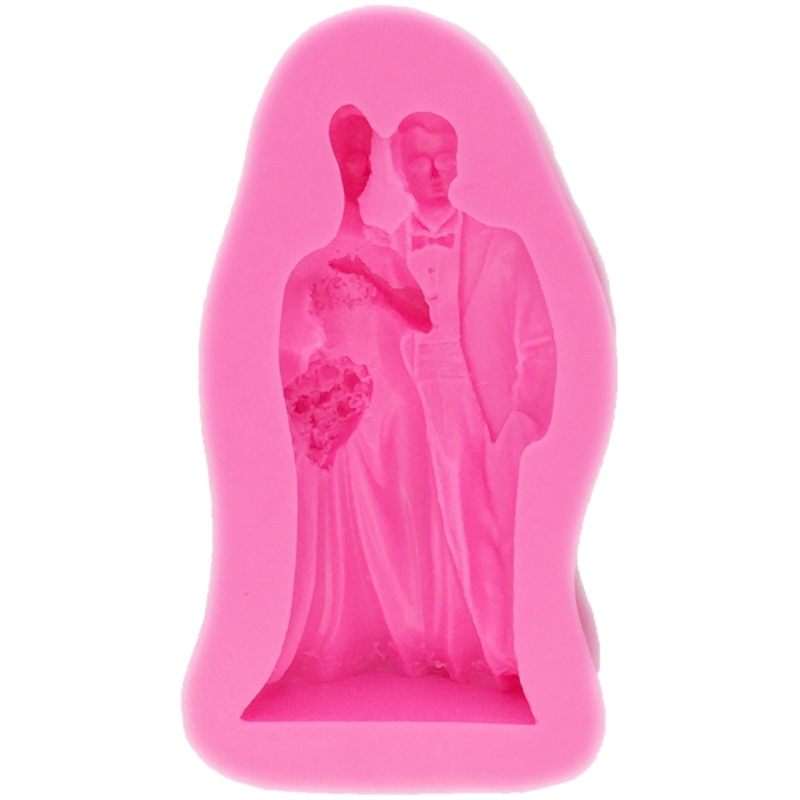 Silicone Fondant Mold Bride Groom