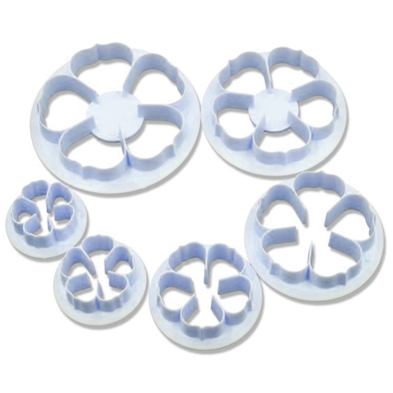 5 Petal Rose Cutter Set Of 6