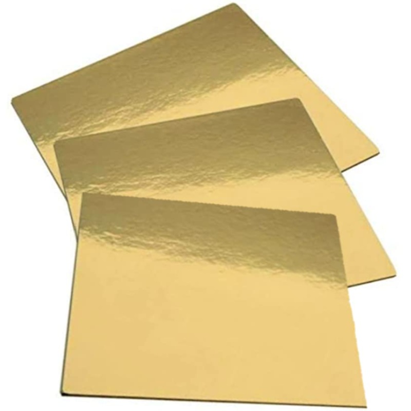 Square Cake Board Golden 10Pcs