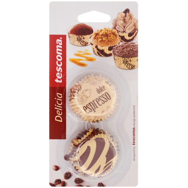 Tescoma Delicia Mini Cupcake Liner Coffee Theme