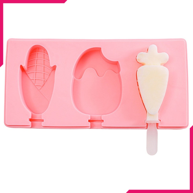 3 Cavity Popsicle Ice Cream Silicone Mold
