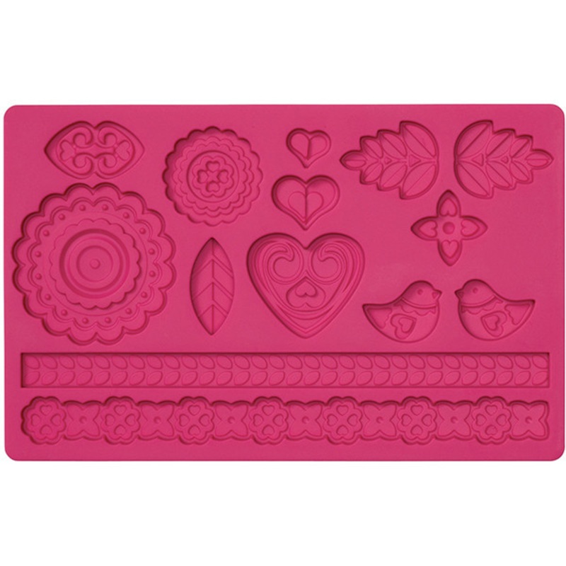 Folk Art Fondant Silicone Mold