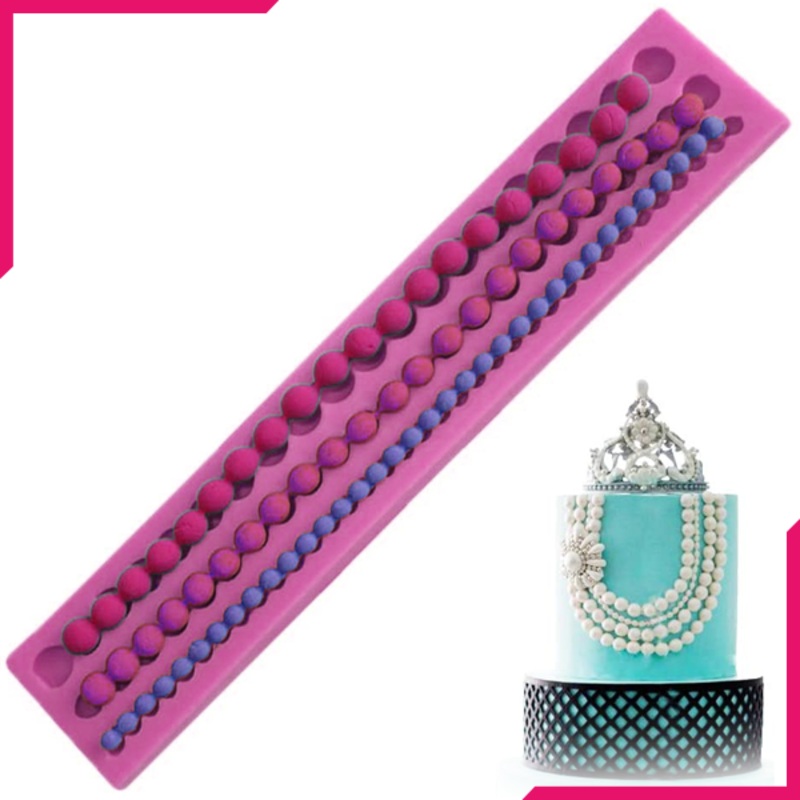 Pink Mold Beads Lace