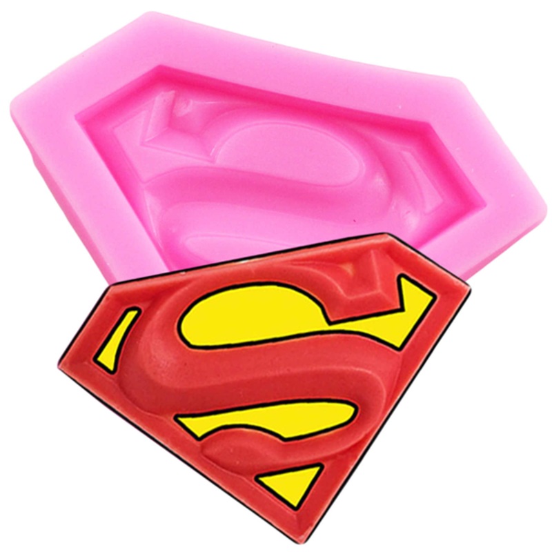 Pink Superman Logo Fondant Mould
