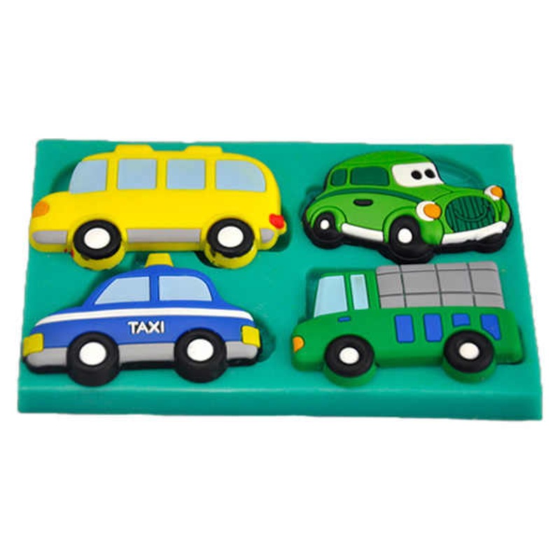 Silicone Mold Taxi, School Van, Ambulance & Car
