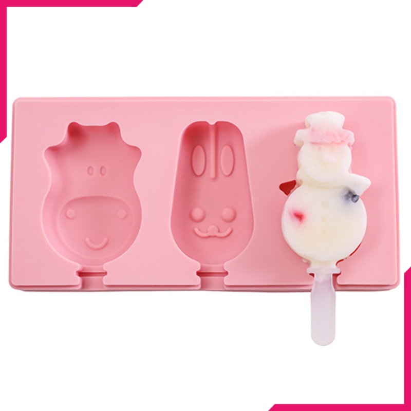 Silicone Popsicle Ice Cream Mold  3 Cavity