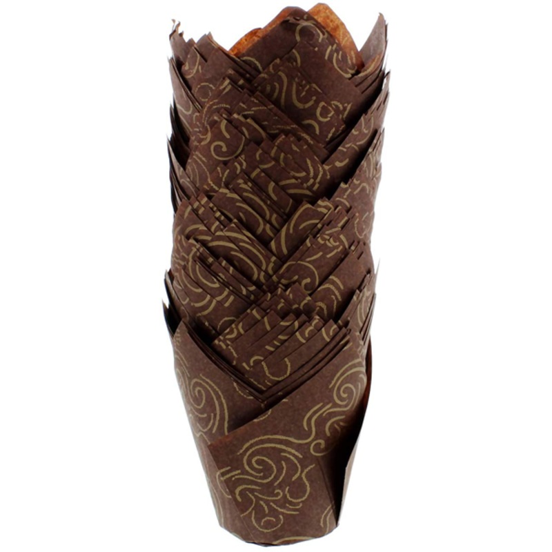 Tulip Paper Cupcake Or Muffin Liner -Brown