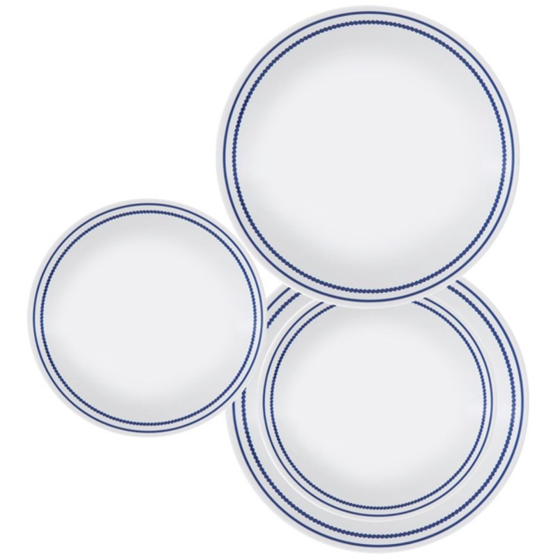 Corelle Livingware Series 18 Pcs Set Country Breathtaking Blue Beads