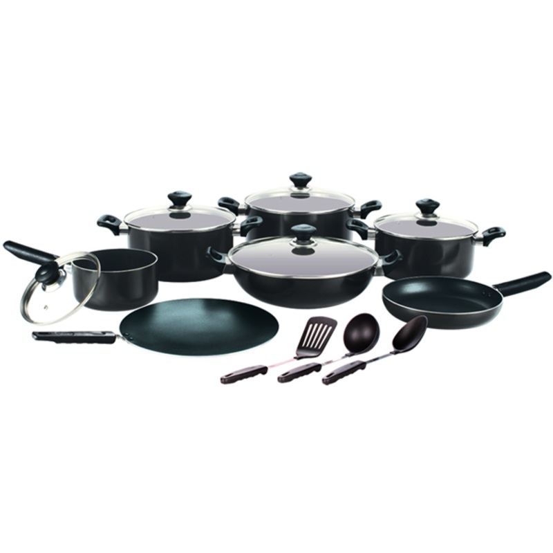 Kitchen King Lumina Cook Set 15Pcs Black