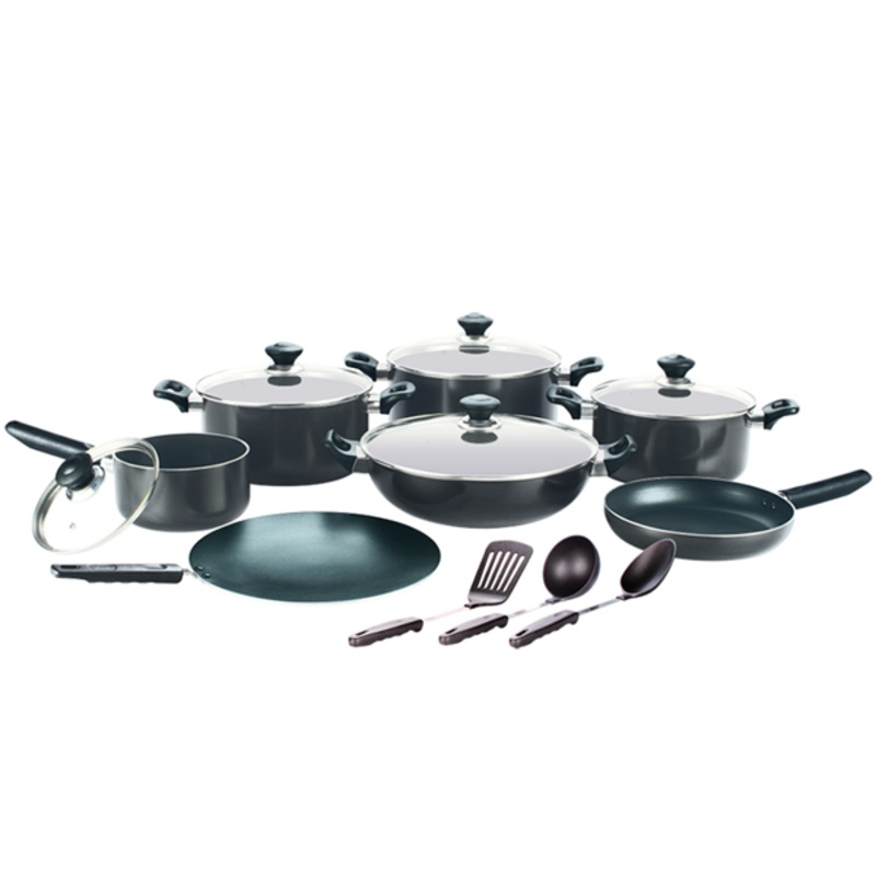 Kitchen King Lumina Cook Set 15Pcs Gray