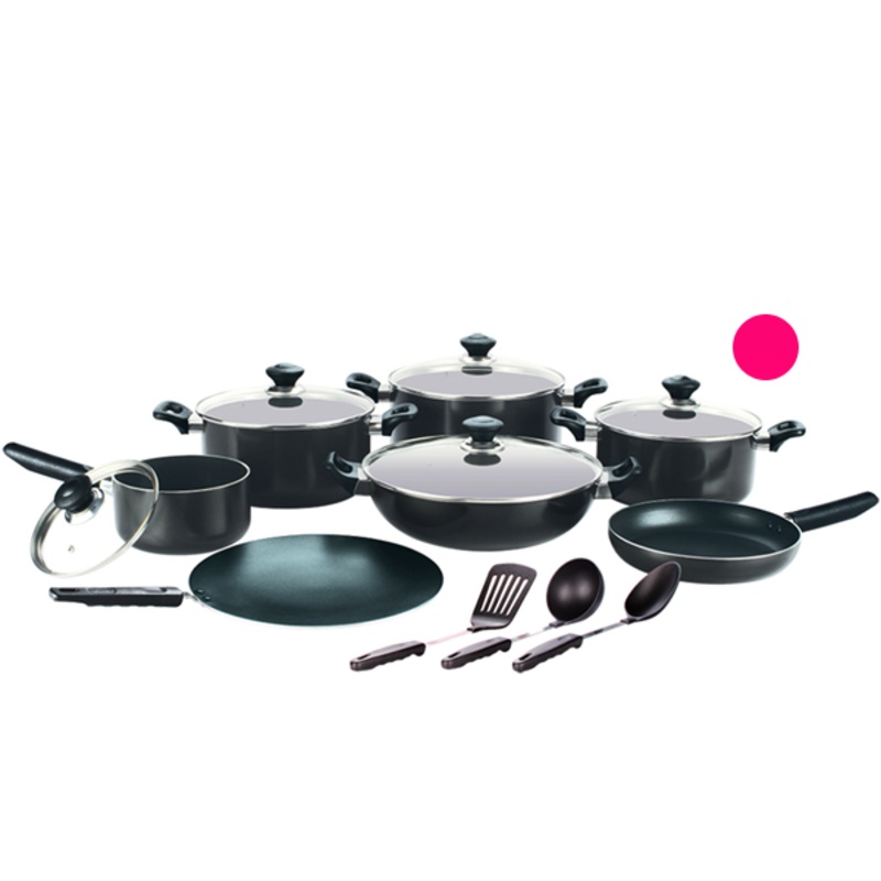 Kitchen King Lumina Cook Set 15Pcs Pink