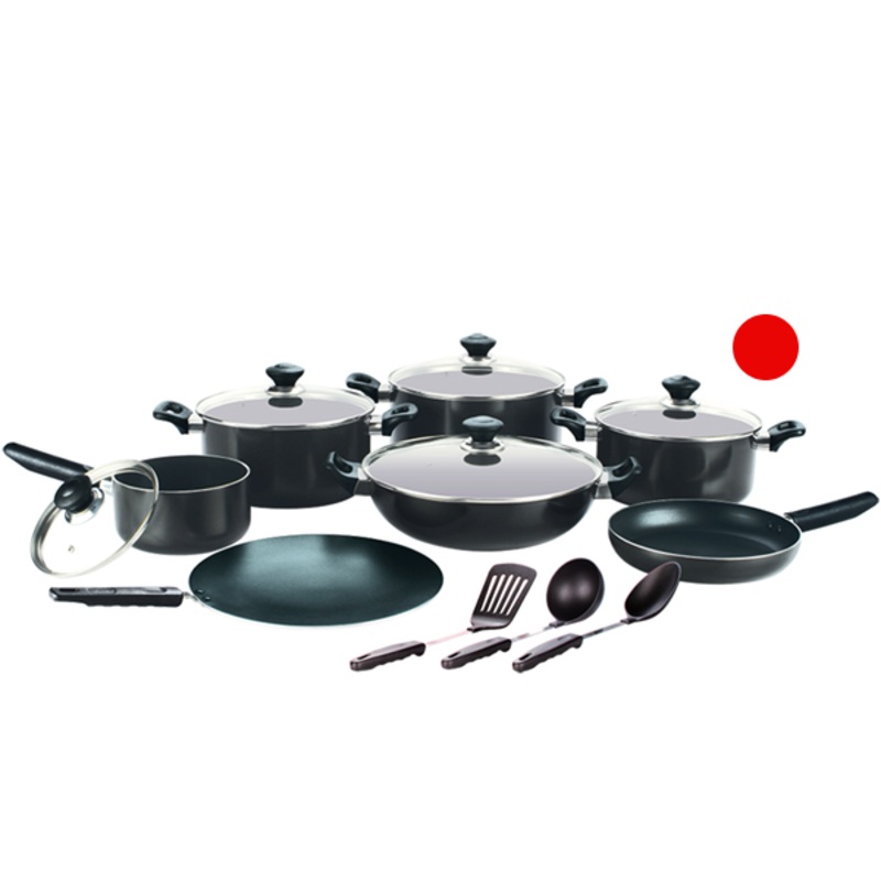 Kitchen King Lumina Cook Set 15Pcs Red