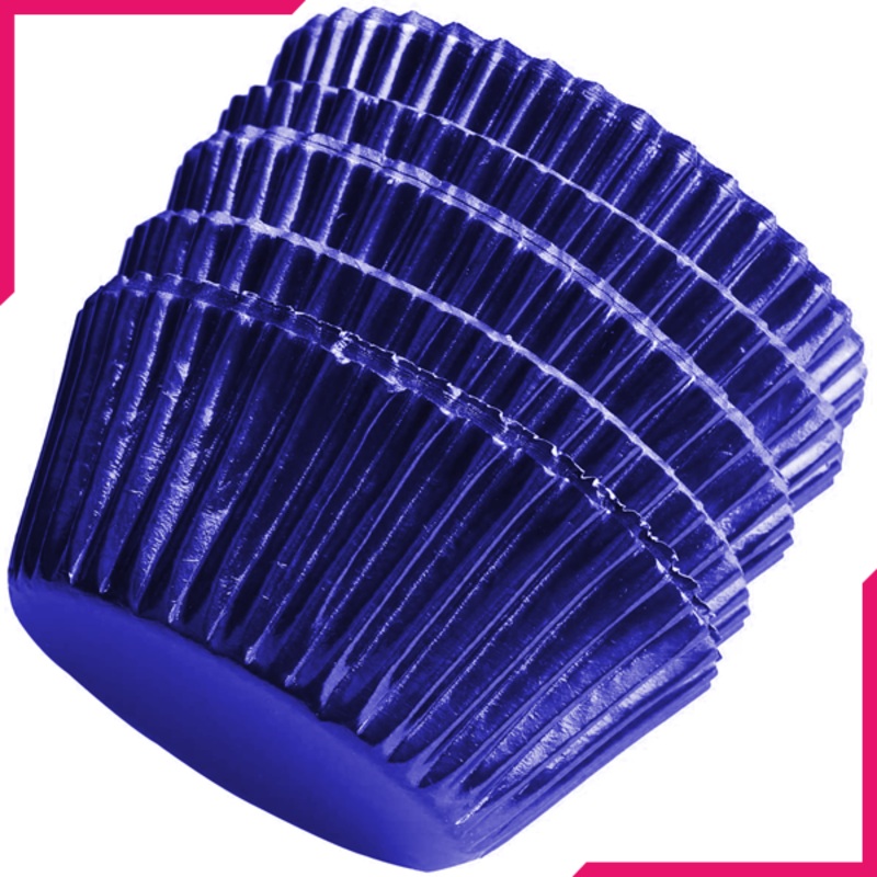 Aluminum Foil Cupcake Liner Navy Blue 100Pcs
