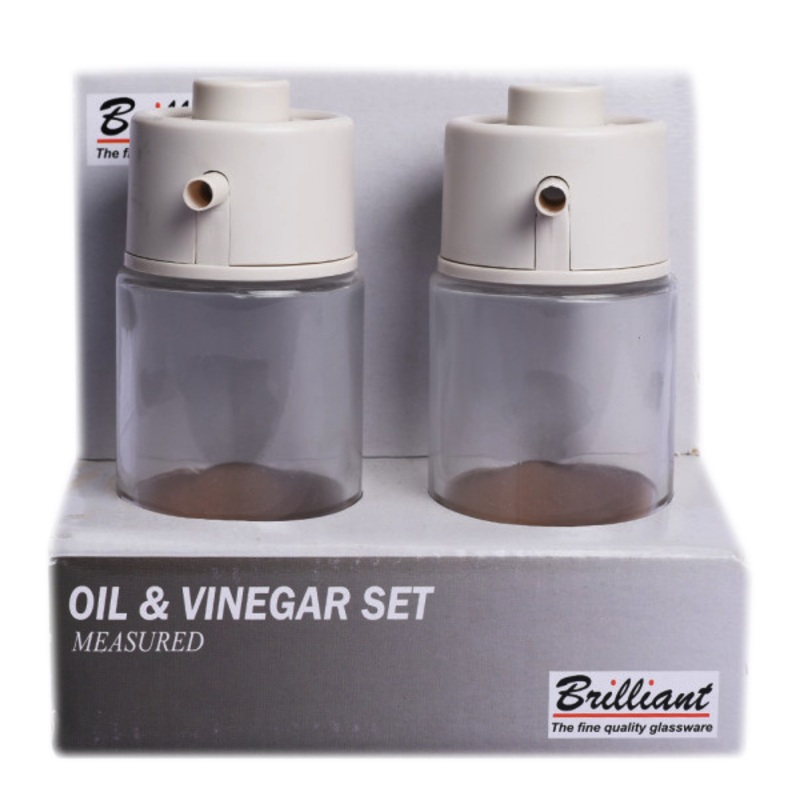 Brilliant Glassware Oil & Vinegar Set