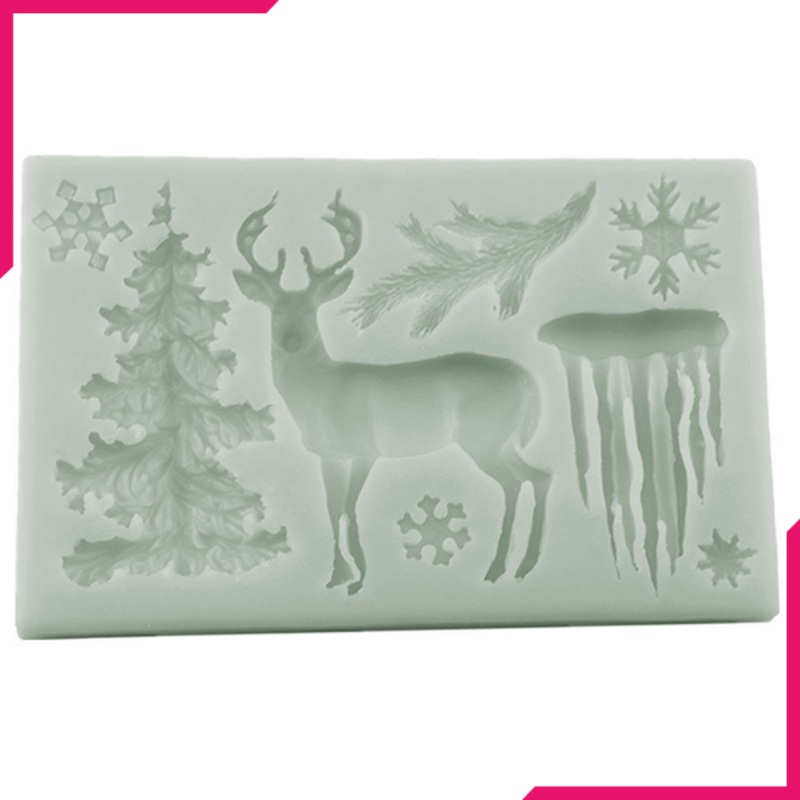 Christmas Deer Silicone Snowflake Ice Mold