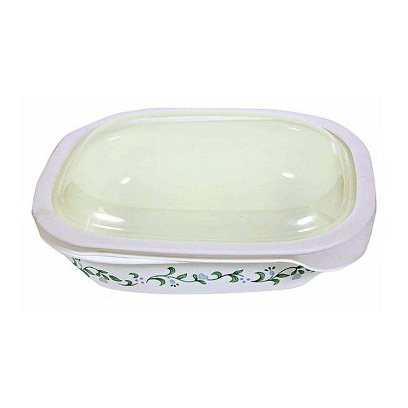 Corelle 1.89L Oblong Dish Country Cottage with plastic cover