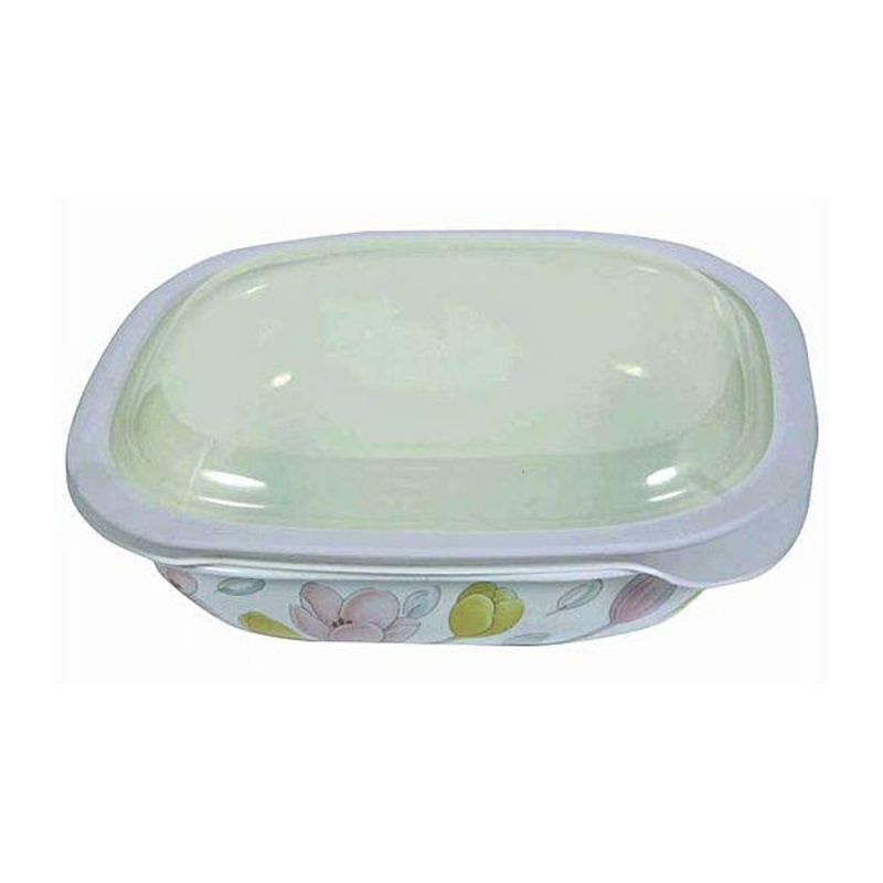 Corelle 1.89L Oblong Dish Elegant City with plastic cover