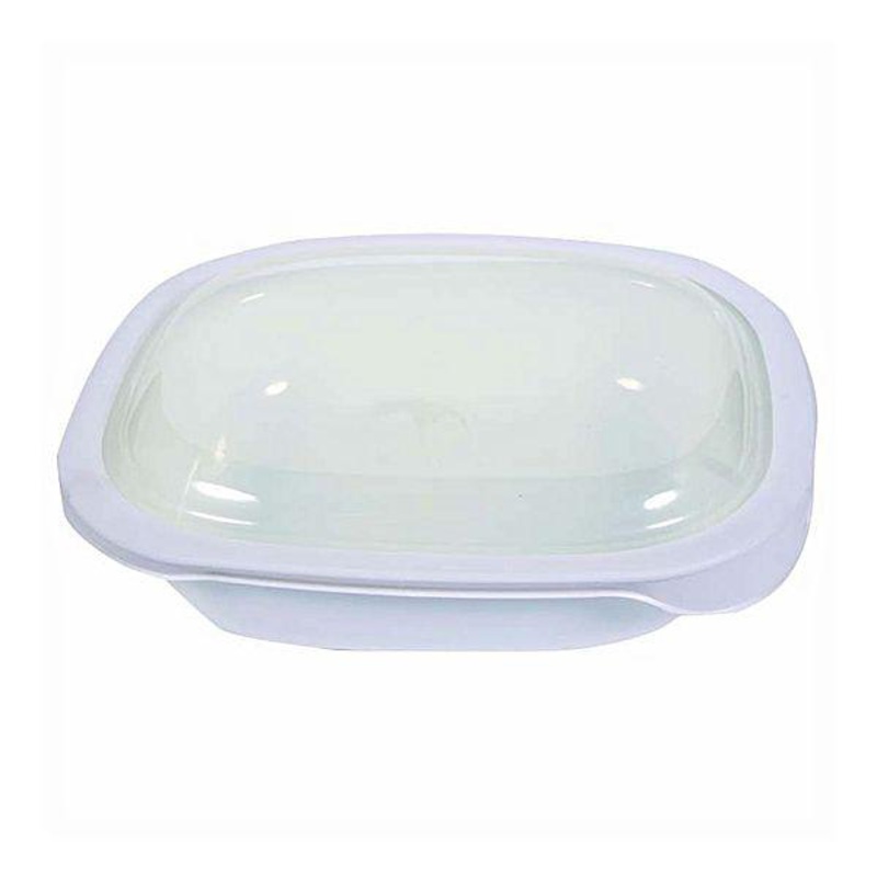 Corelle 1.89L Oblong Dish Just White with plastic cover