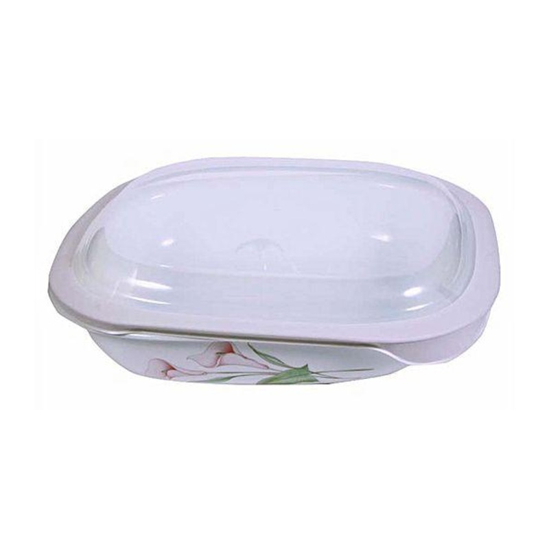 Corelle 1.89L Oblong Dish LillyVille with plastic cover