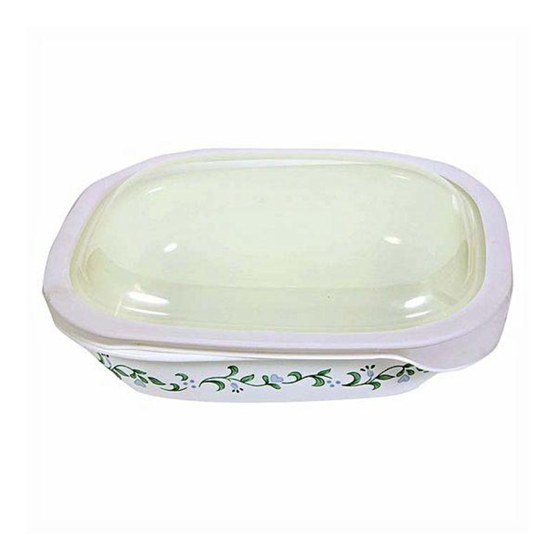 Corelle 2.83L Oblong Dish Country Cottage with plastic cover