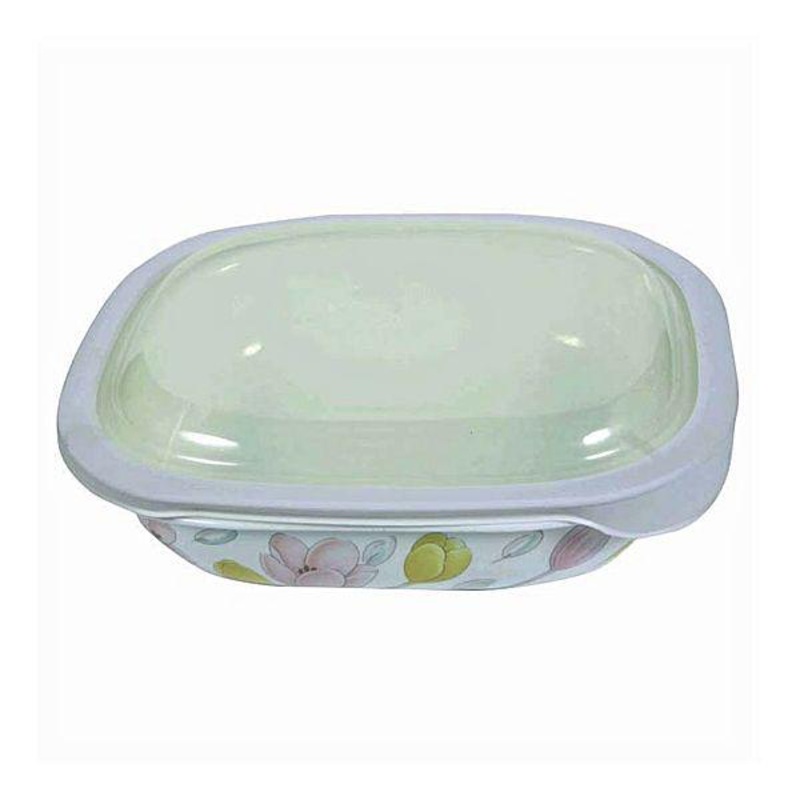 Corelle 2.83L Oblong Dish Elegant City with plastic cover