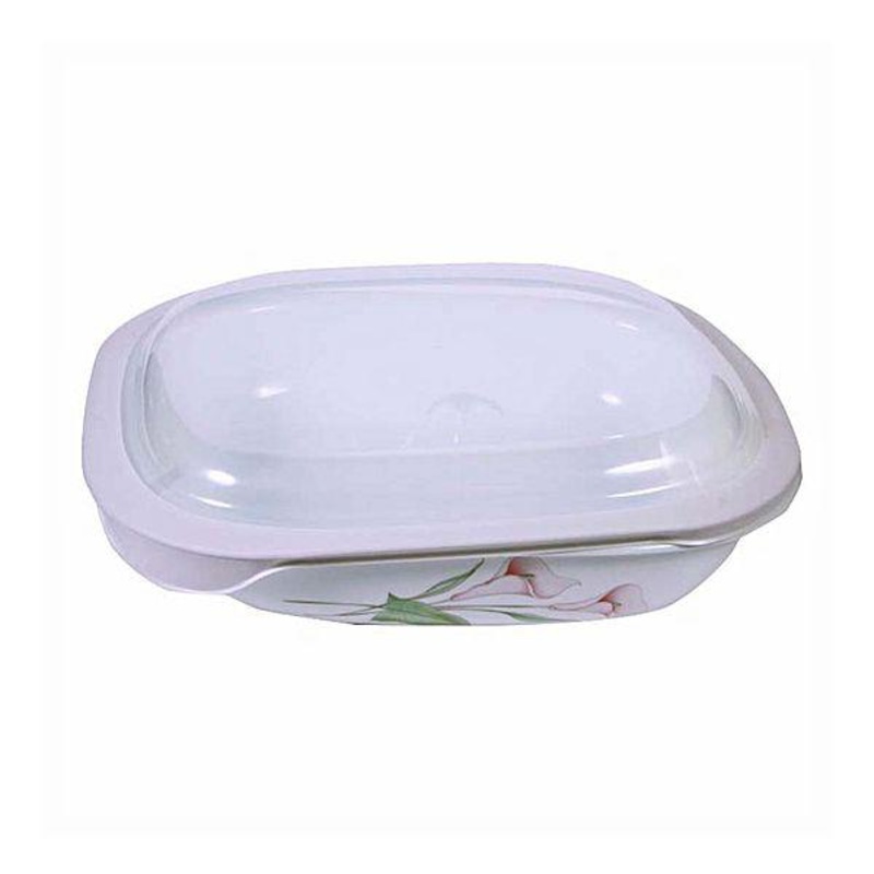 Corelle 2.83L Oblong Dish Lillyville with plastic cover