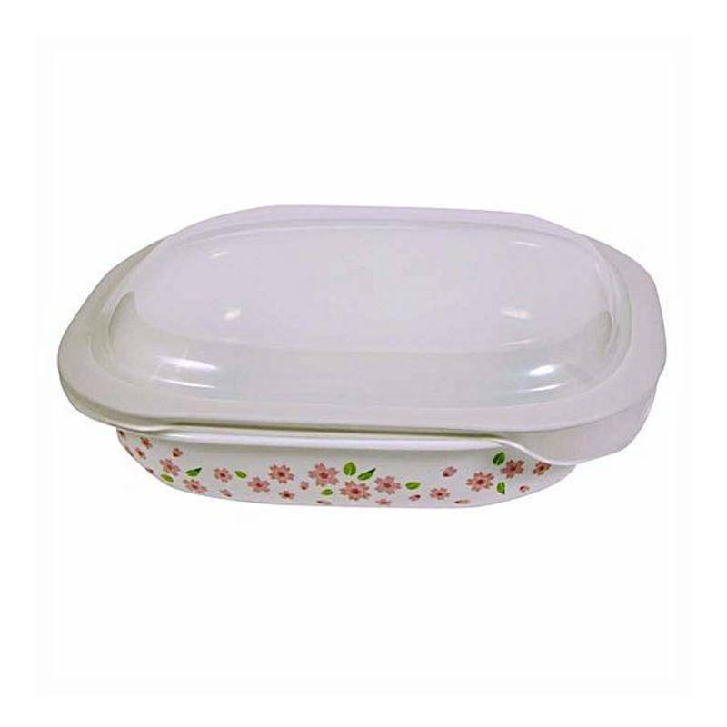 Corelle 2.83L Oblong Dish Sakura with plastic cover