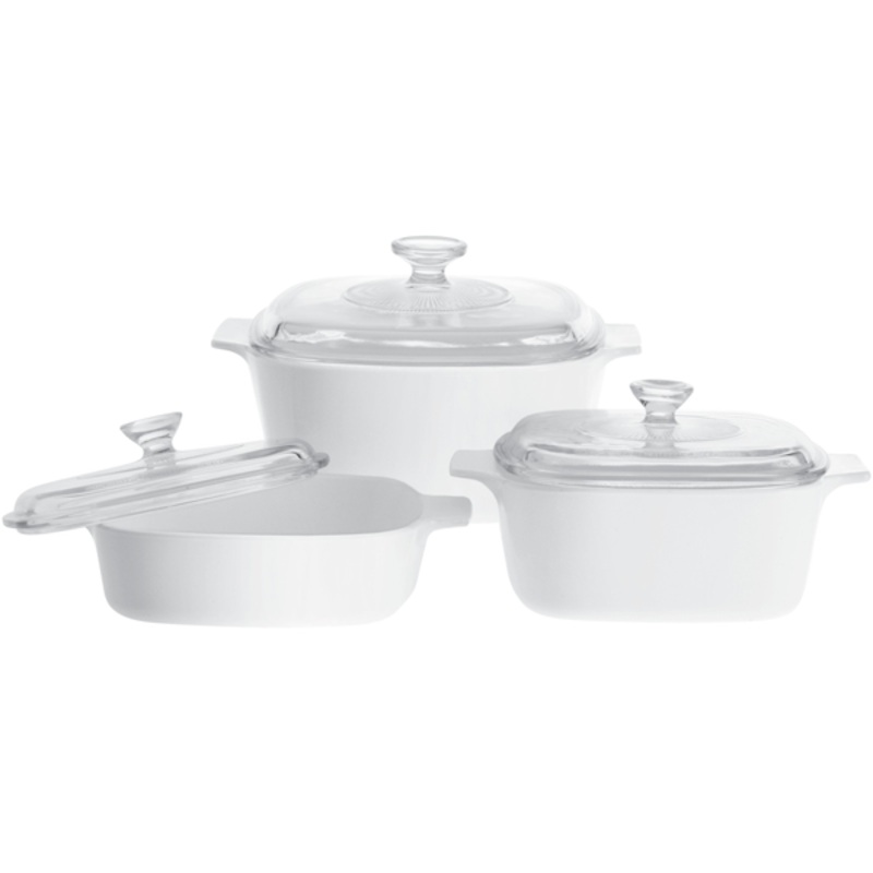 Corningware 6 Pcs Casserole Set - Just White