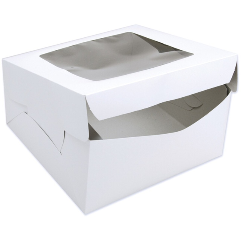 White Cake Box with Window