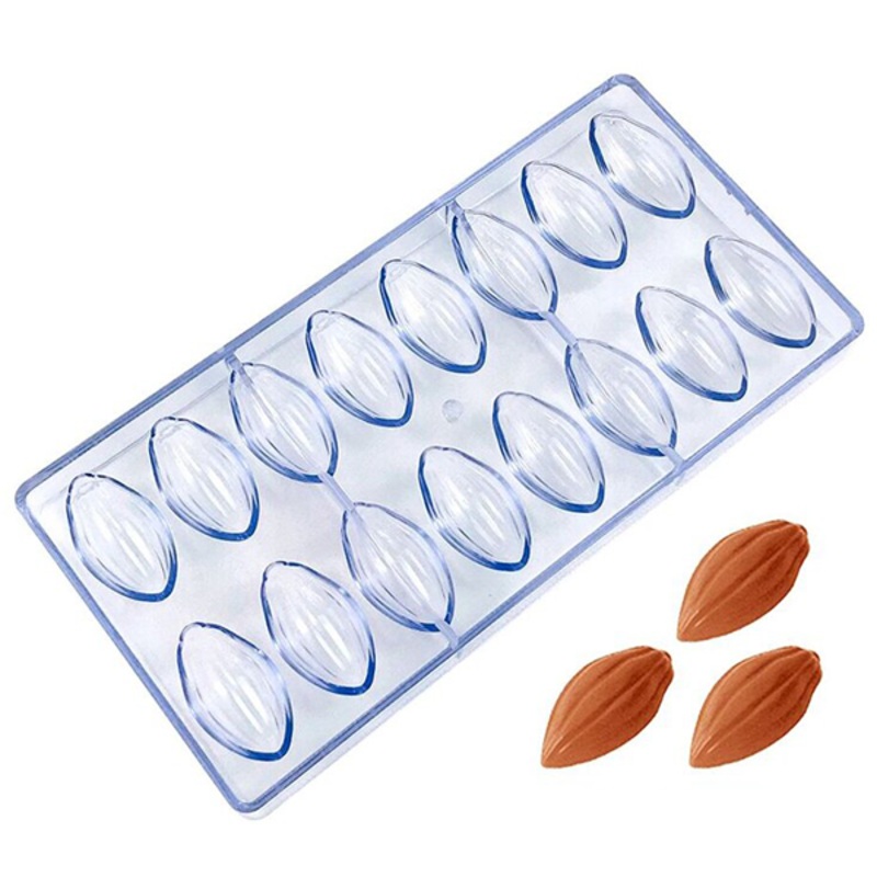 Acrylic Chocolate Mold Cocoa Bean Shaped