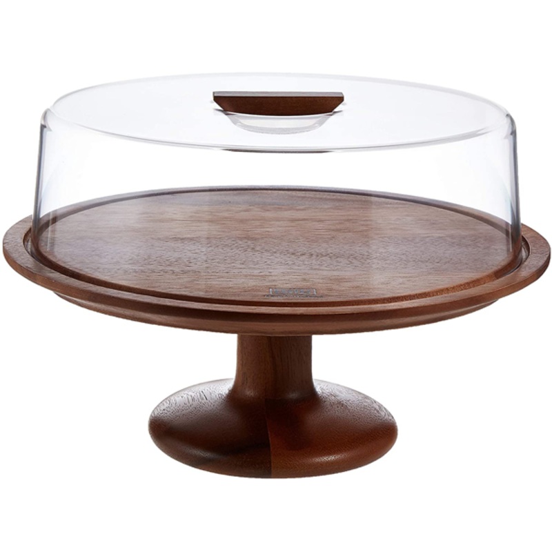 Billi Cake Dish with Wooden Stand