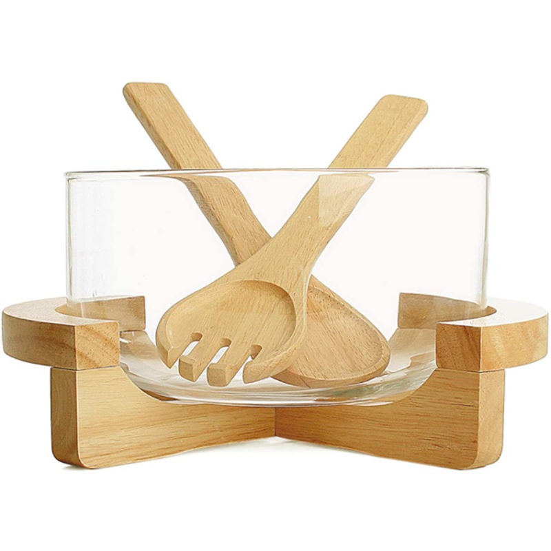 Billi Glass Salad Bowl Set