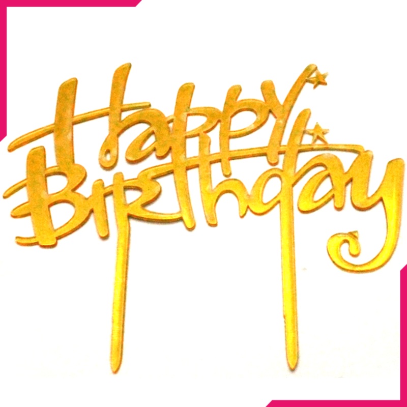 Cake Topper Happy Birthday Stars