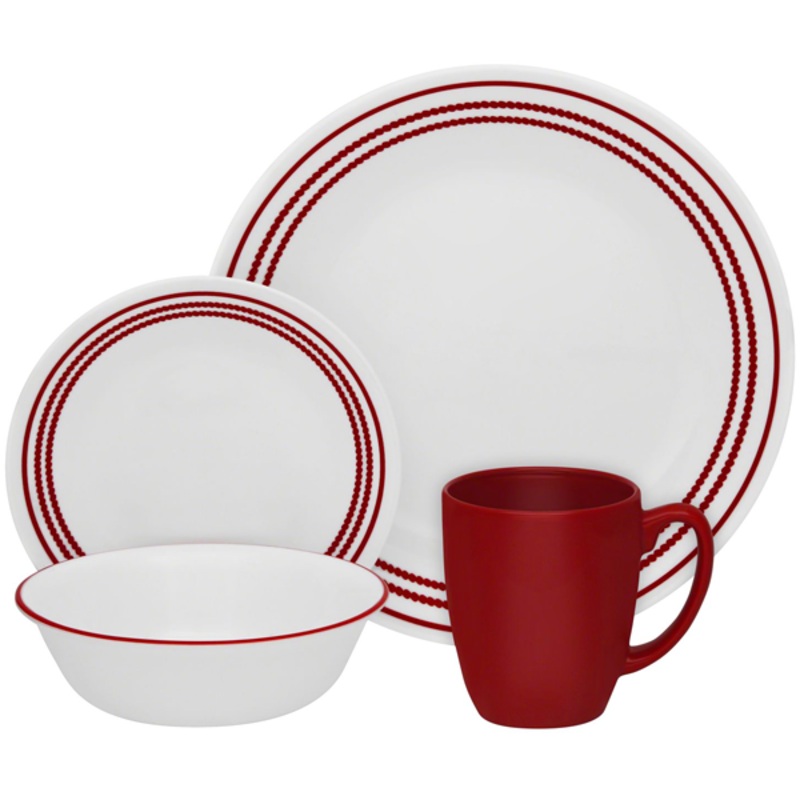Corelle Livingware Series 16 Pcs Set Ruby Red