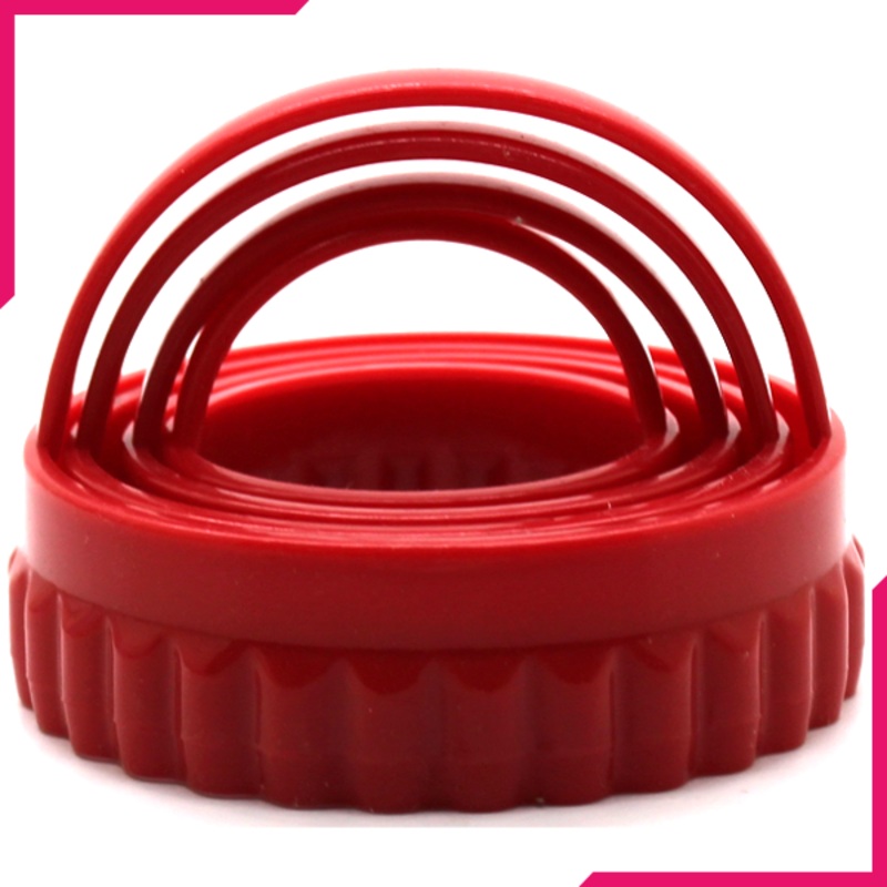 Crinkled Cookie Cutter With Handle 4Pcs