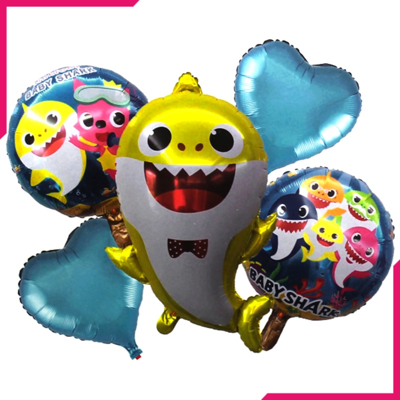 Foil Balloons Baby Shark 5Pcs