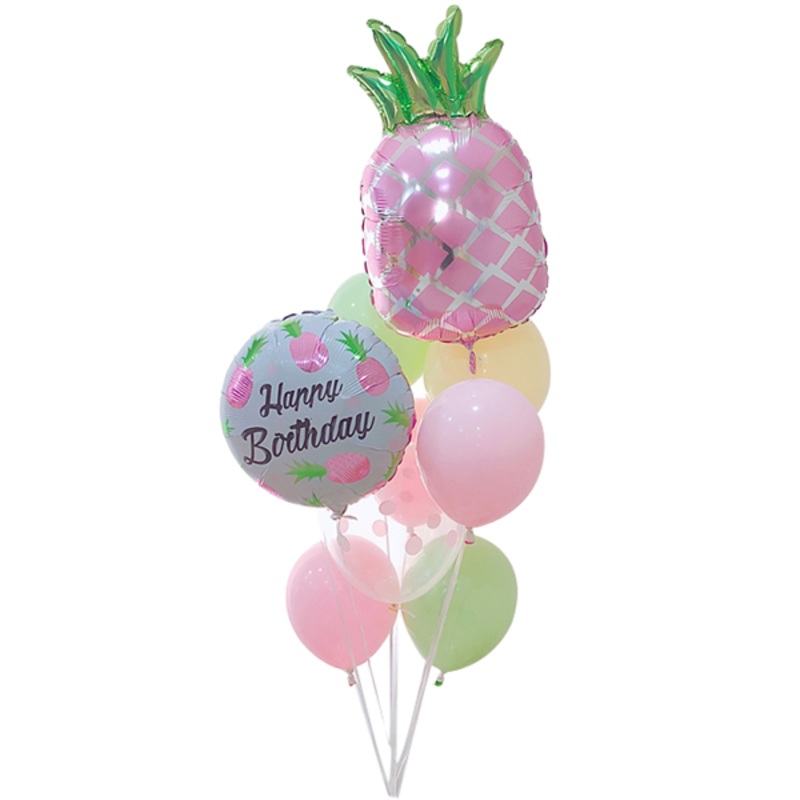 Foil Balloons Happy Birthday Pineapple 9Pcs