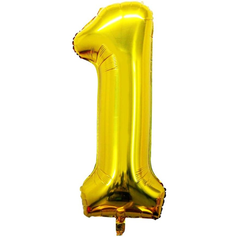 Golden Foil Balloon Number 1